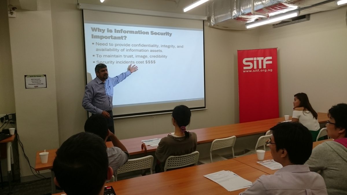 Sanjeev Gupta speaking on Cyber Security