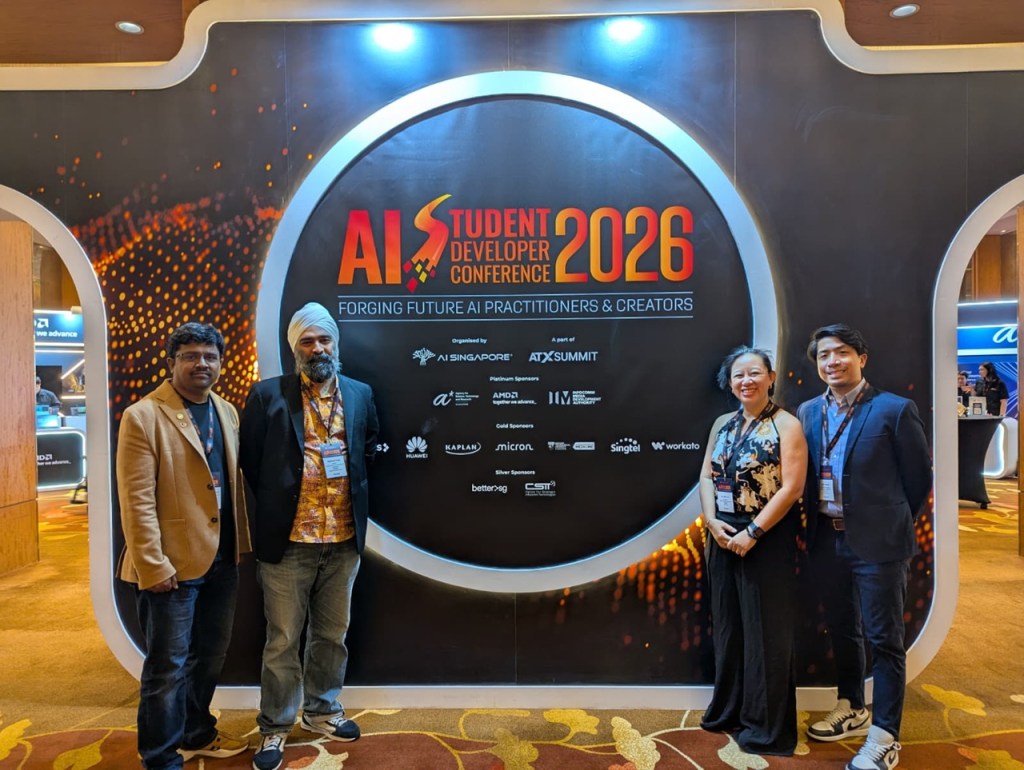 ISOC SG’s President Lim May-Ann moderated a panel at the AI Singapore Student Developer Conference